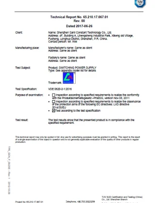 TUV CERTIFICATE